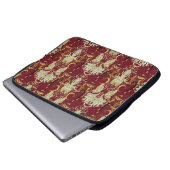 Blumenrogold, luxuriöses Vintages Muster. Laptopschutzhülle (Vorne Knopf)