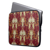 Blumenrogold, luxuriöses Vintages Muster. Laptopschutzhülle (Vorderseite Links)