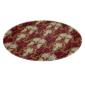 Blumenrogold, luxuriöses Vintages Muster. Schneidebrett (Ecke)