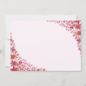 Blumenrosa 21. Geburtstag Einladung (Rückseite)