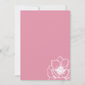 Blumenrosa 30. Geburtstag Einladung (Rückseite)