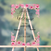 Blumenrosa Acrylklebzeichen Acrylschild (Neutral)