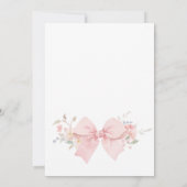 Blumenrosa Baby in Bloom Baby Dusche Einladung (Rückseite)