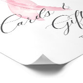 Blumenrosa Baby in Blumenkarten und Geschenken Poster (Ecke)