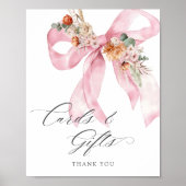 Blumenrosa Baby in Blumenkarten und Geschenken Poster (Vorne)