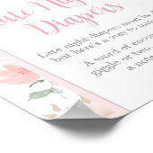 Blumenrosa-Baby in blumiger Spätentaucher Poster (Ecke)