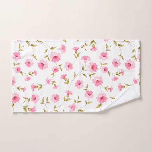 Blumenrosa Badehandtücher Set (Handtuch)