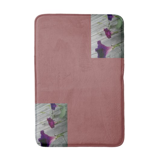 Blumenrosa Badematte (Vorderseite Vertikal)