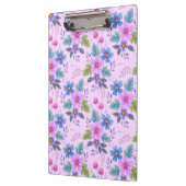 Blumenrosa Blaue violette Blume Muster-36841 Klemmbrett (Links)