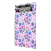 Blumenrosa Blaue violette Blume Muster-36841 Mini Klemmbrett (Gewinkelt2)