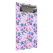 Blumenrosa Blaue violette Blume Muster-36841 Mini Klemmbrett (Schrägansicht)