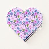 Blumenrosa Blaue violette Blume Muster-36841 Notizblock (Rückseite)