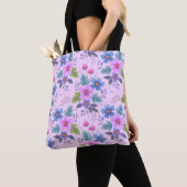 Blumenrosa Blaue violette Blume Muster-36841 Tasche (Von Nahem)