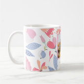 Blumenrosa Blaues Foto Niedliches Geschenk für die Kaffeetasse (Links)