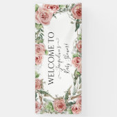 Blumenrosa Blume BOHO Oh Baby Girl Dusche Banner (Vertikal)