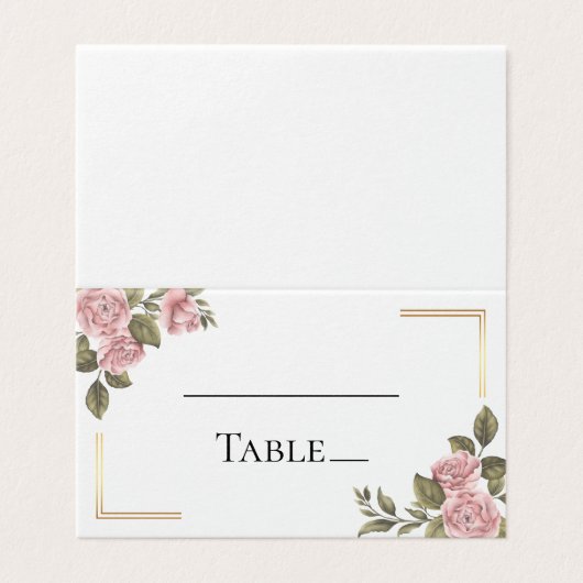 Blumenrosa Blume Sommerhochzeit (Außenseite Aufgefaltet)