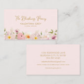 Blumenrosa-Blume Visitenkarte (Vorne/Hinten)