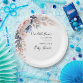 Blumenrosa Blume Wasserfarben Kinderdusche Pappteller (Party)