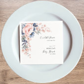 Blumenrosa Blume Wasserfarben Kinderdusche Serviette