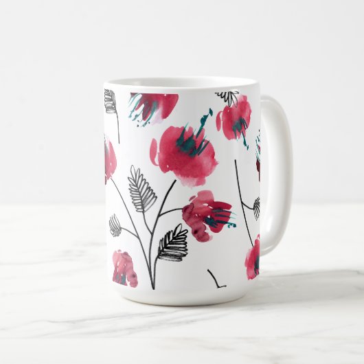 Blumenrosa Blume Wrap-68881 Kaffeetasse (VorderseiteRechts)