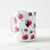 Blumenrosa Blume Wrap-68881 Kaffeetasse (Vorderseite Links)