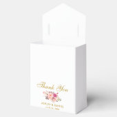 Blumenrosa Blush Gold Hochzeit Dank B Geschenkschachtel (Geöffnet)