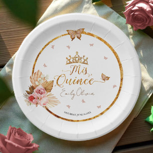 Blumenrosa Blush Gourmet Quinceanera Teller