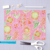 Blumenrosa Boho Dekoupage Tissue Paper Seidenpapier (Handwerk)