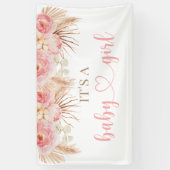 Blumenrosa Boho Pampas Babyduft Banner (Vertikal)