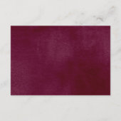 Blumenrosa-Bordeaux-Babydusche Anfrage Begleitkarte (Rückseite)