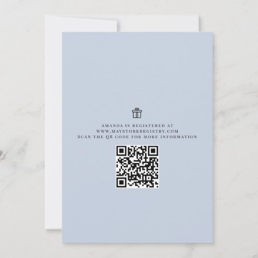 Blumenrosa Botanische Kirschblüten QR-Code Einladung (Rückseite)