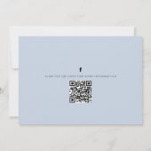 Blumenrosa Botanische Kirschblüten QR-Code Einladung (Rückseite)