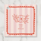 Blumenrosa Botanische Stripensehen Geschenkanhänger (Vorderseite)