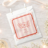 Blumenrosa Botanische Stripensehen Geschenktütchen (Ausgeschnitten)