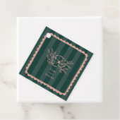 Blumenrosa Botanischer Grünstreifen Hochzeit Geschenkanhänger (Beispiel)