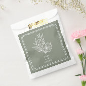 Blumenrosa Bouquet Sage Green Wedding Geschenktütchen (Versiegelt)