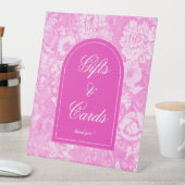 Blumenrosa Brautparty - Geschenke und Karten Sockelschild (In Situ)