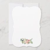 Blumenrosa Brautparty Tee Party Einladung (Rückseite)