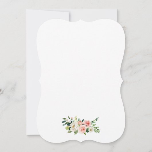 Blumenrosa Brautparty Tee Party Einladung (Rückseite)