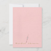 Blumenrosa Bridal Brunch Bridal Dusche Einladung (Rückseite)