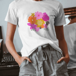 Blumenrosa Bündel hübsch trendy feminin  T-Shirt