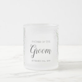 Blumenrosa Delikate Hochzeit Vater der Groom-Tasse Mattglastasse