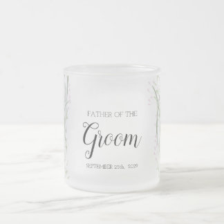 Blumenrosa Delikate Hochzeit Vater der Groom-Tasse Mattglastasse