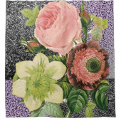 Blumenrosa Duschvorhang (Vorderseite)