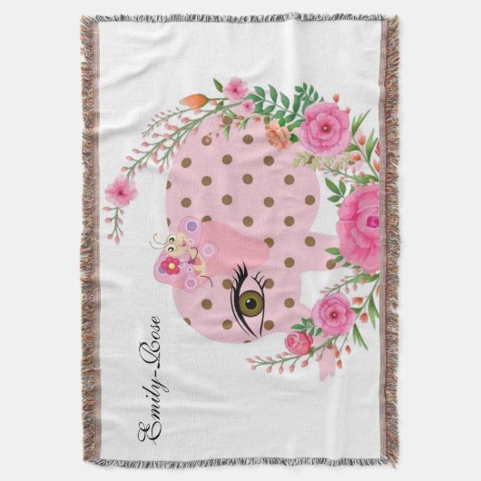 Blumenrosa-Elephant-Krustendecke Decke (Vorderseite Vertikal)