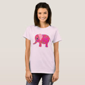 Blumenrosa Elephant Neon Blue Raglan Kinderkind T- T-Shirt (Vorne ganz)
