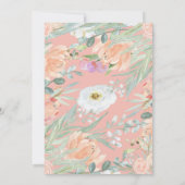 Blumenrosa Farm Wasserfarben Einladung (Rückseite)