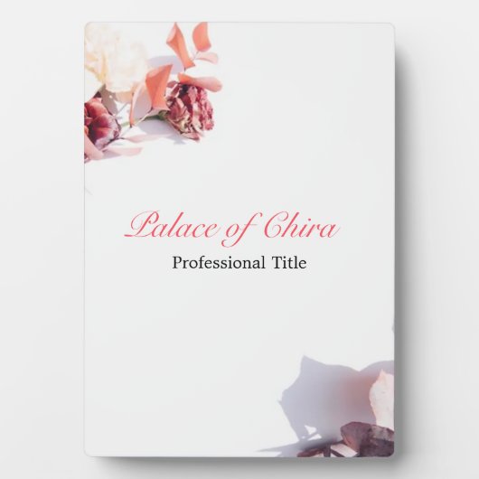 Blumenrosa Fotoplatte (Vorderseite)