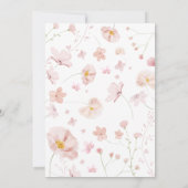 Blumenrosa-Frühlingsbaby in Bloom Baby Dusche Einladung (Rückseite)