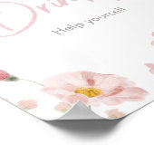 Blumenrosa-Frühlingsbaby in Bloom BabyDuschgetränk Poster (Ecke)